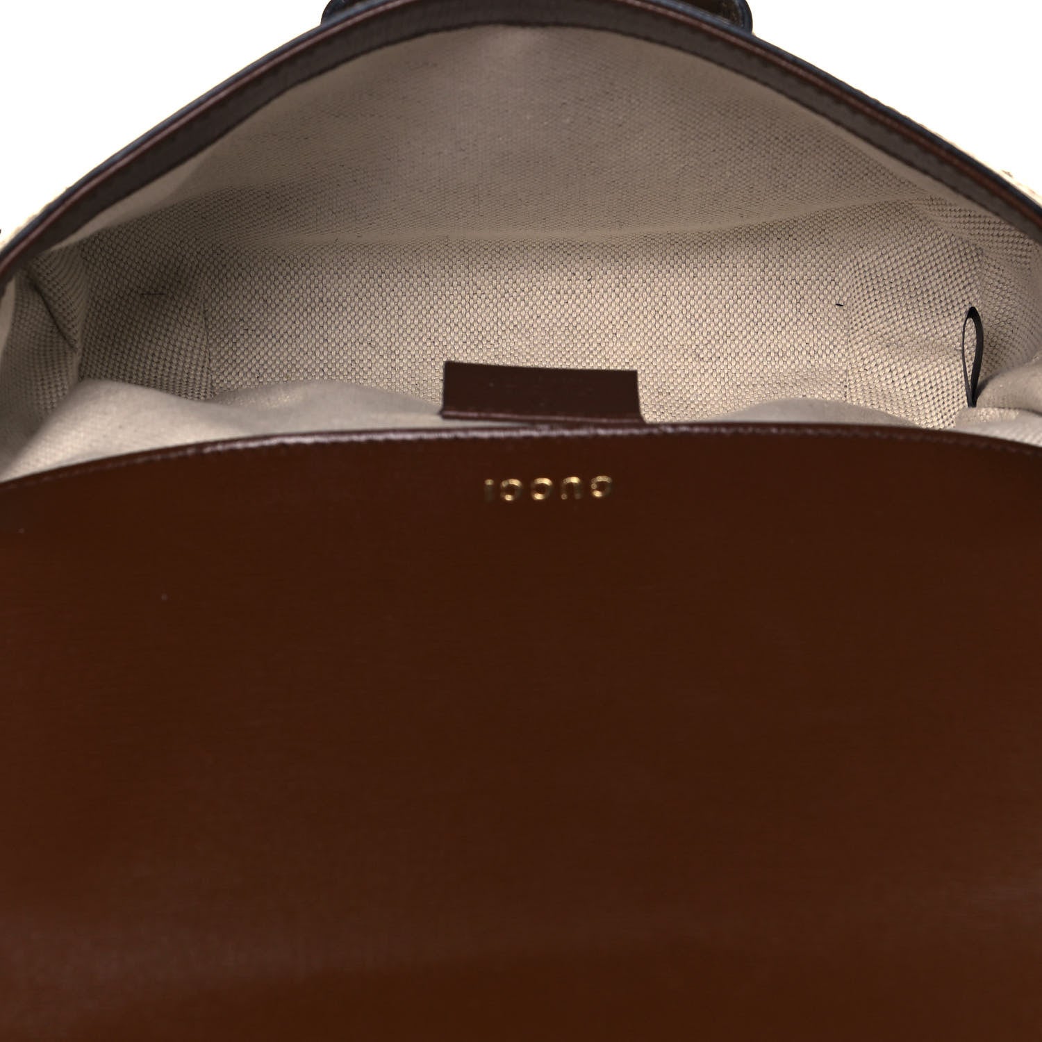 Gucci GG Supreme Monogram Web Mini Horsebit 1955 Shoulder Bag Beige Brown Sugar 5 of 14