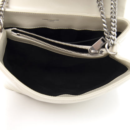 Saint Laurent Calfskin Y Quilted Monogram Small Loulou Chain Satchel Ivory 5 of 12