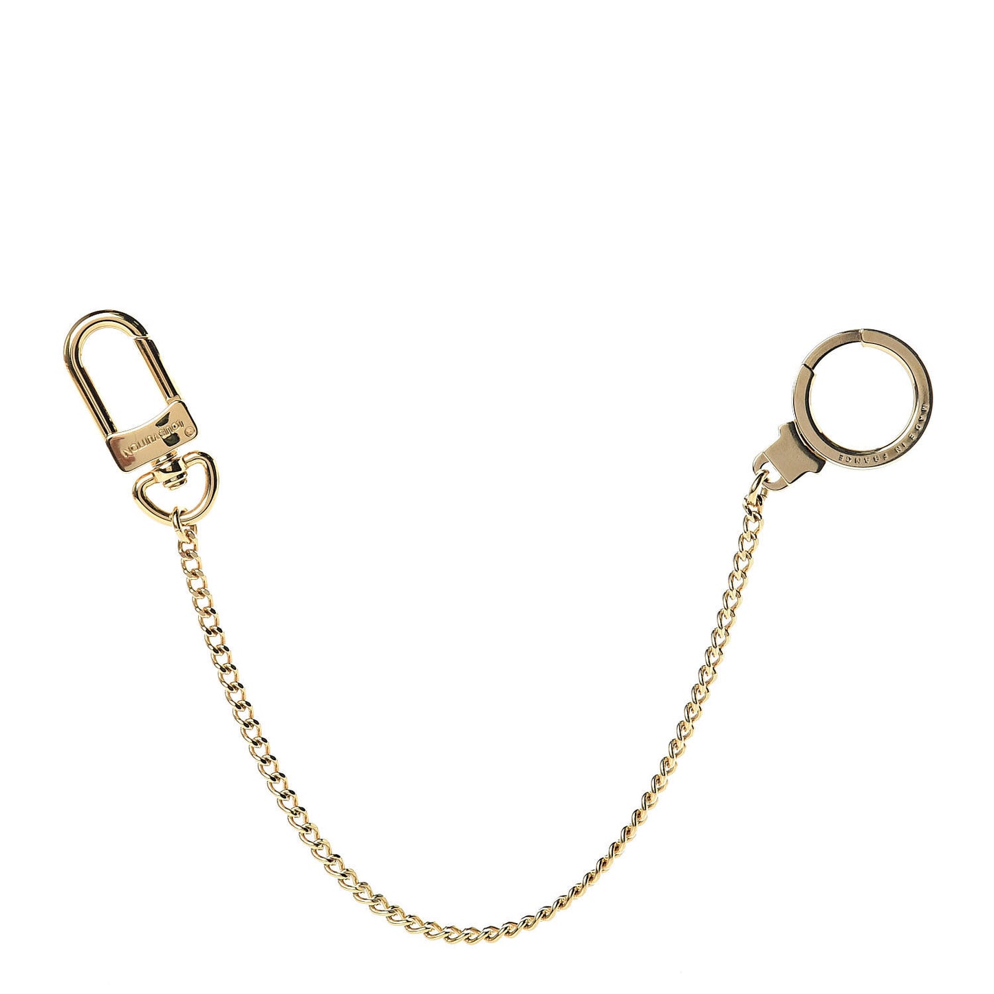 Metal Pochette Extender Key Ring Chain Gold