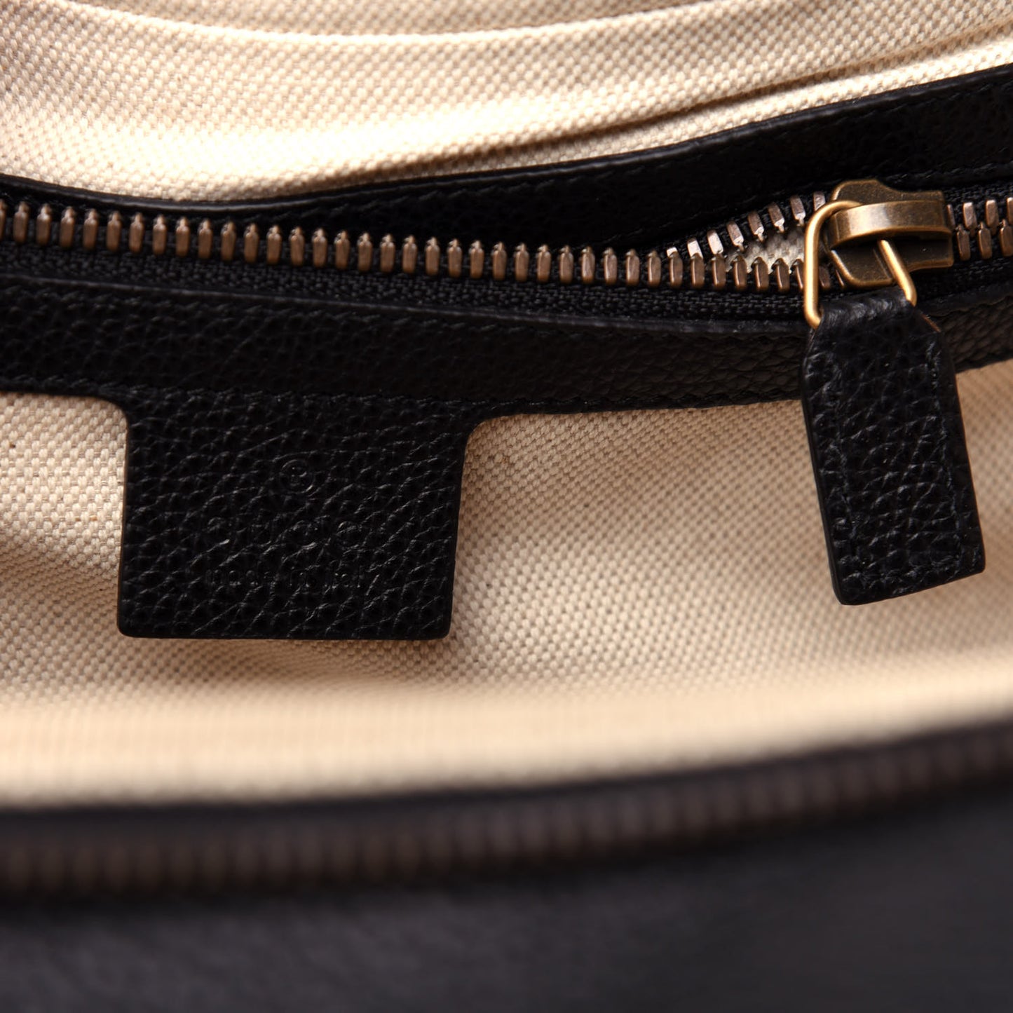 Grained Calfskin Logo Duffle Bag Black