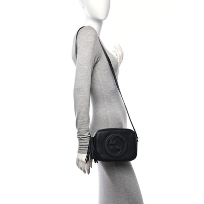Gucci Sakai Be Green Calfskin Diagonal Stitched Small Blondie Shoulder Bag Black 2 of 10