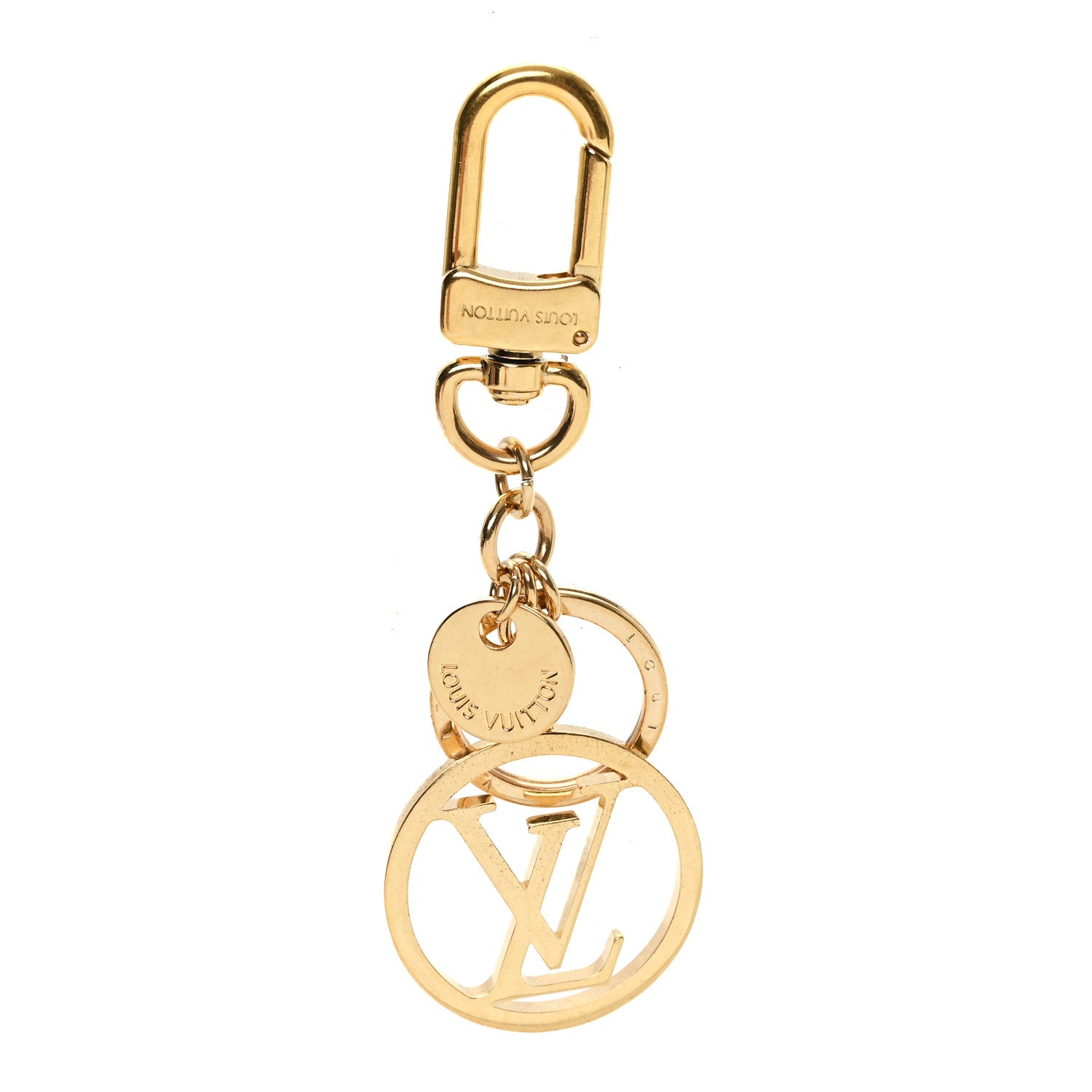 Louis Vuitton LV Circle Bag Charm Key Holder Gold 1 of 3