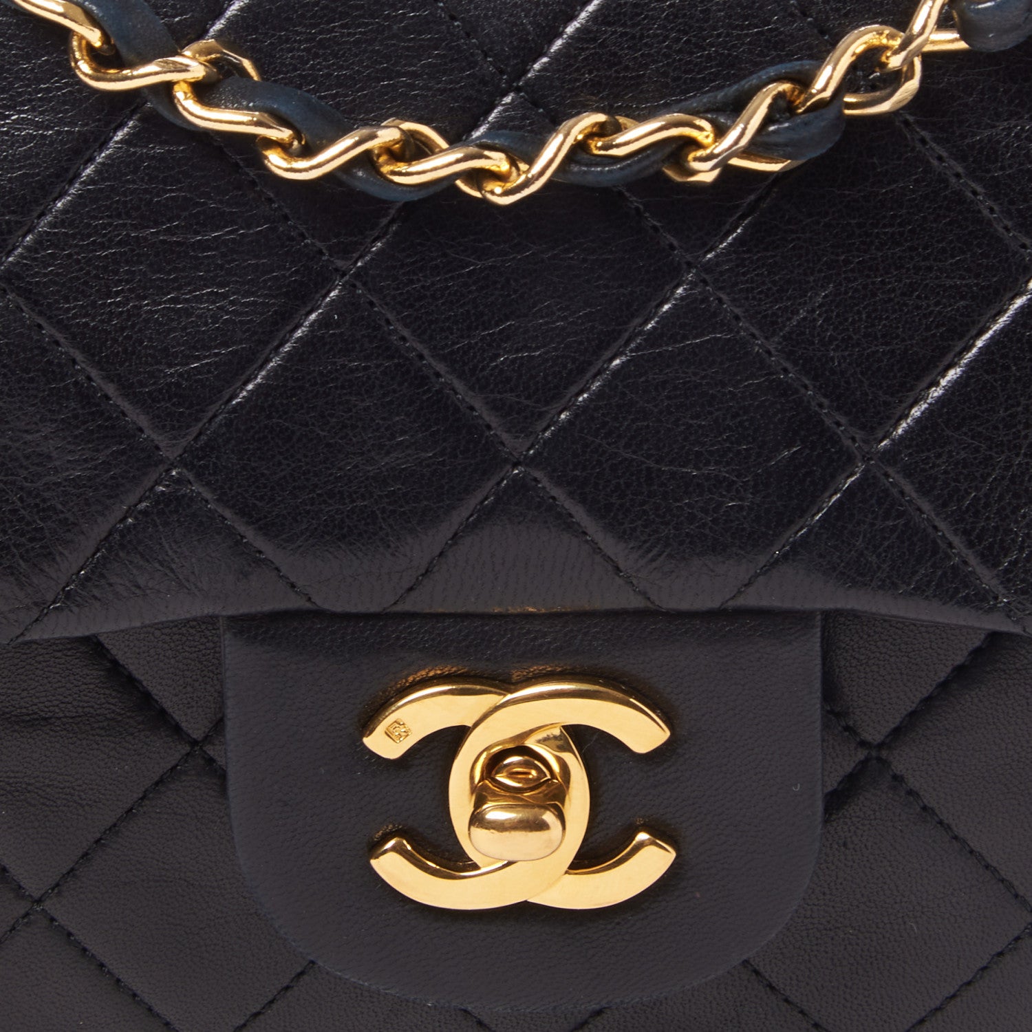 Chanel Lambskin Quilted Small Double Flap Black 7 of 9