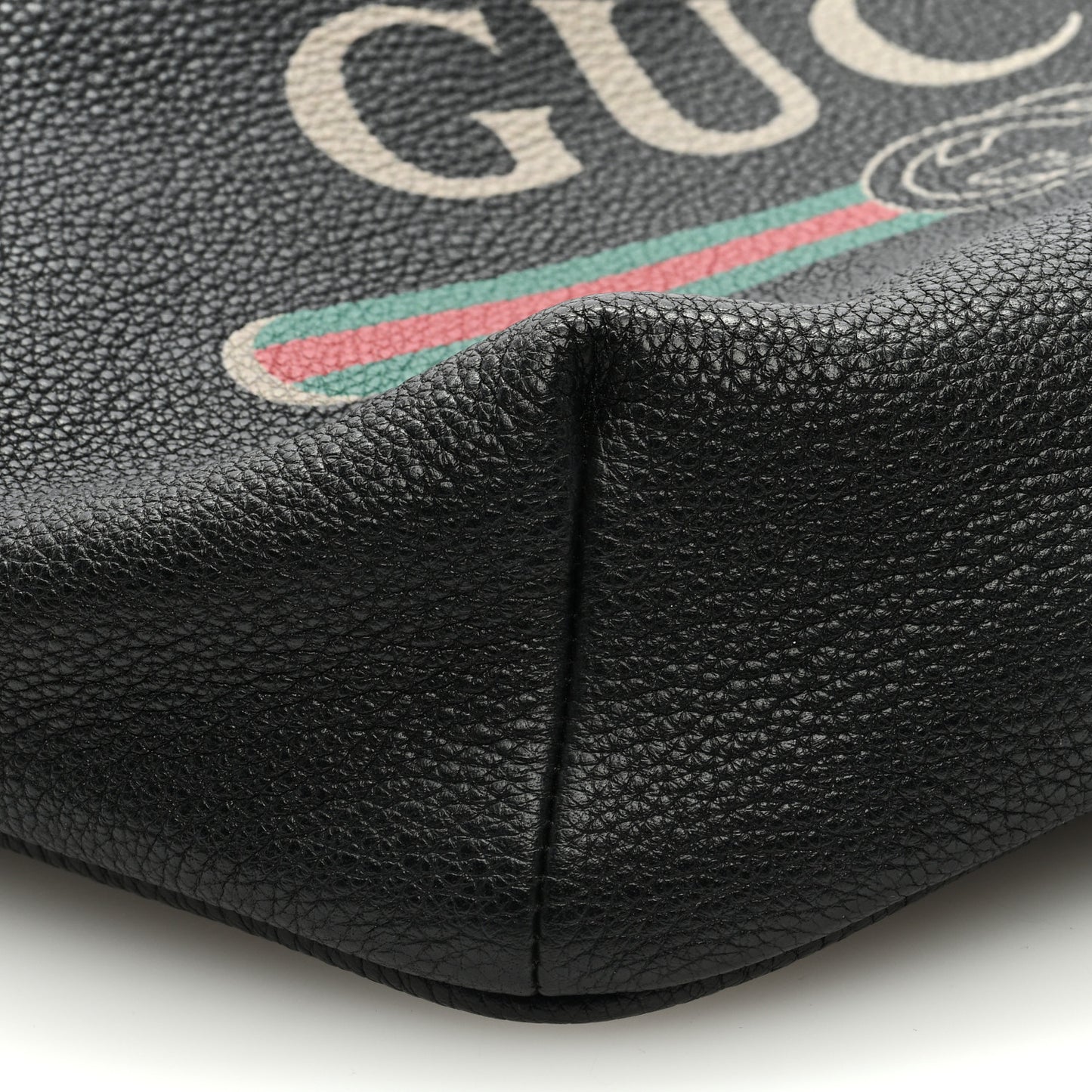 Grained Calfskin Logo Belt Bag Black