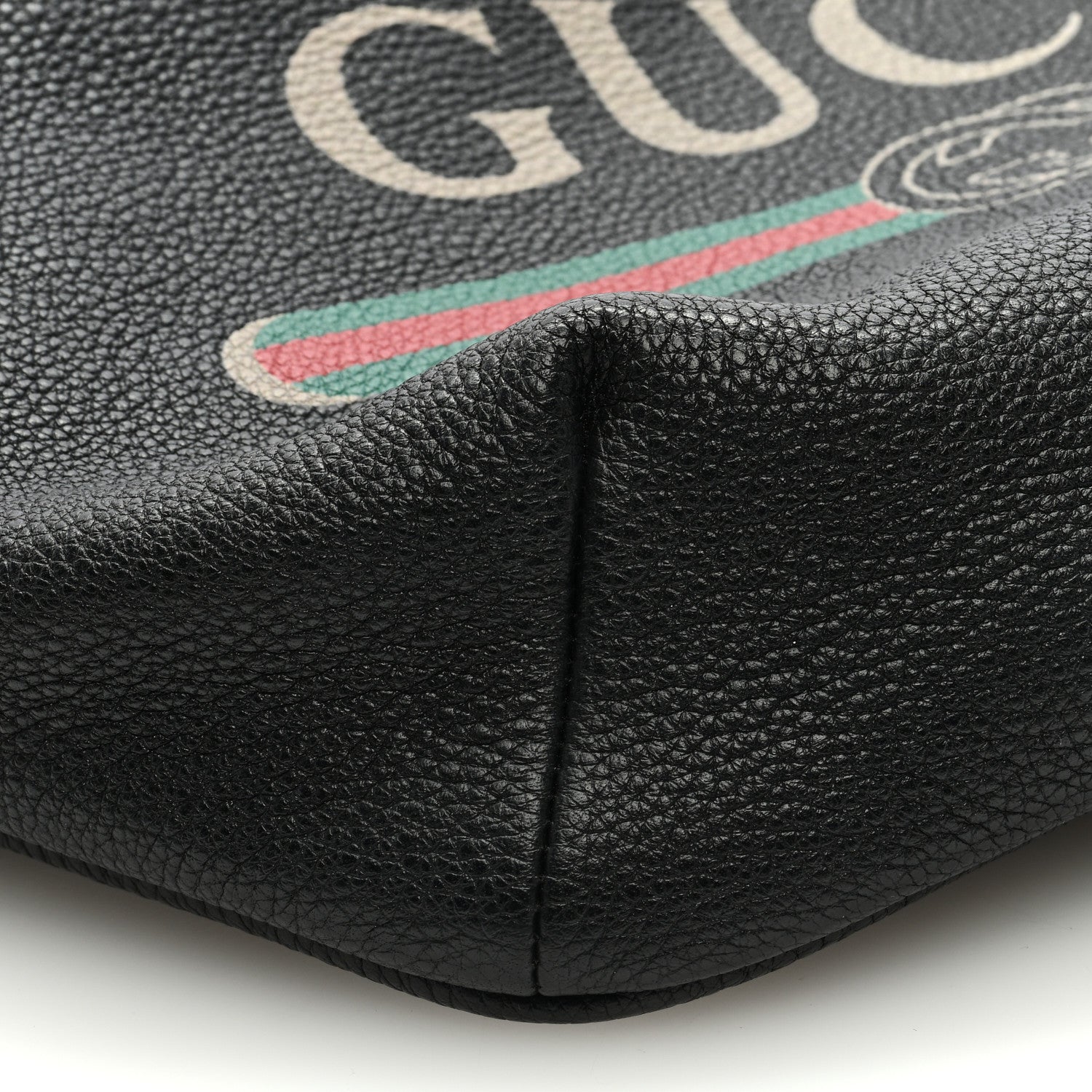 Gucci Grained Calfskin Logo Belt Bag Black 8 of 9