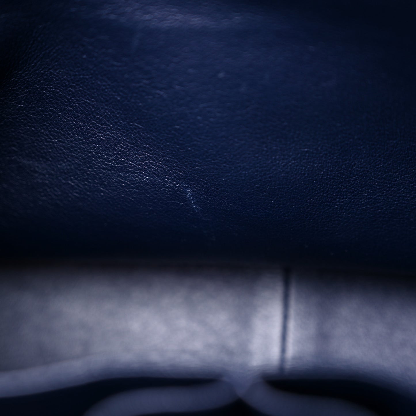 Caviar Quilted Jumbo Double Flap Navy Blue