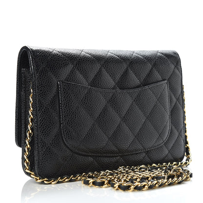 Chanel Caviar Quilted Wallet On Chain WOC Black 3 of 12
