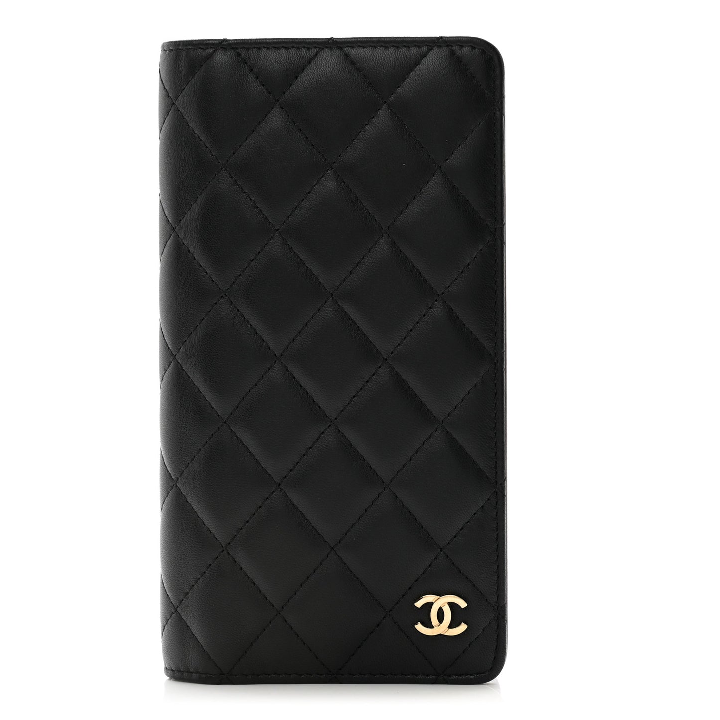 Lambskin Quilted Medium Agenda Cover Black