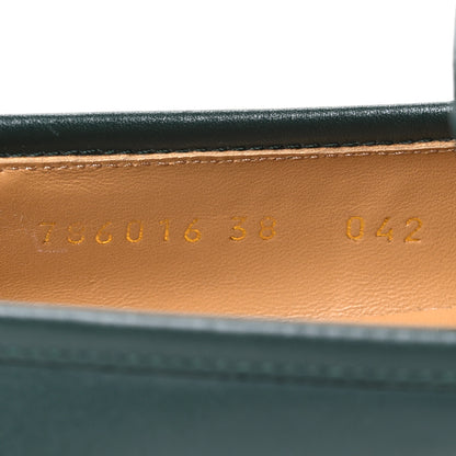Gucci Calfskin Womens Jordaan Loafers 38 Green 10 of 11