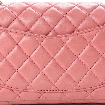 Chanel Lambskin East West Valentine Charms Flap Pink 24 of 25
