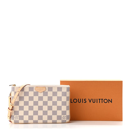 Louis Vuitton Damier Azur Double Zip Pochette 10 of 10
