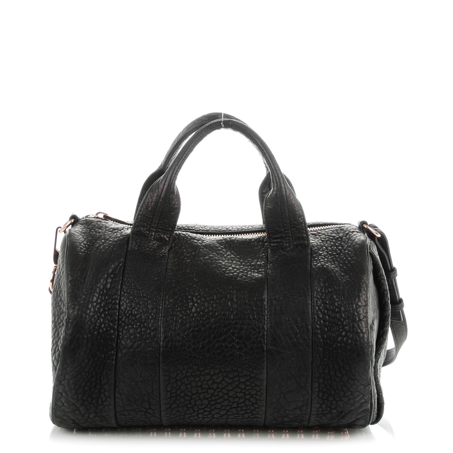 Alexander Wang Pebbled Lambskin Rocco Black Rose Gold Hardware 1 of 7