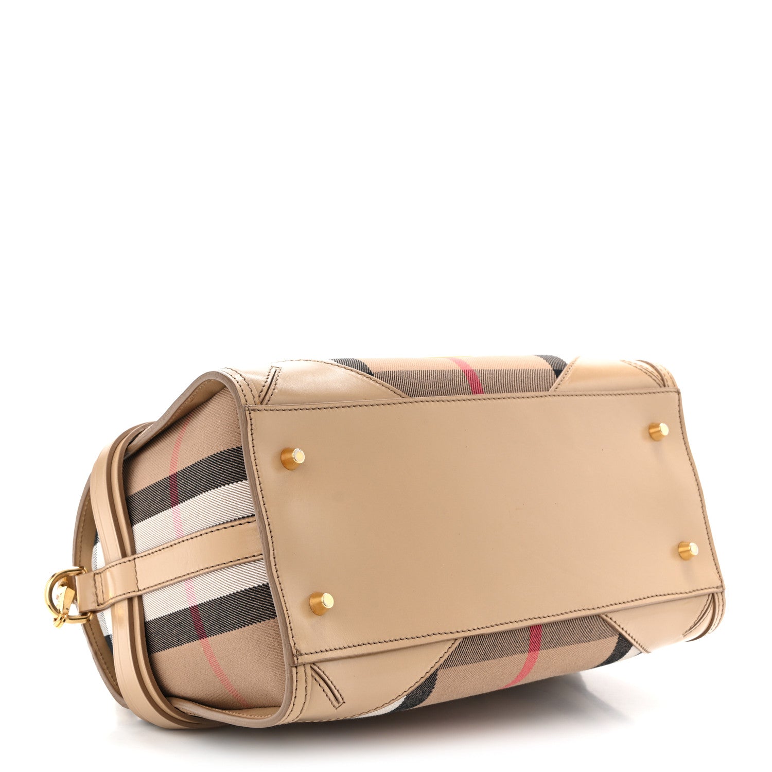 Burberry House Check Bridle Calfskin Medium Alchester Bowling Bag Trench 4 of 14