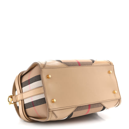 Burberry House Check Bridle Calfskin Medium Alchester Bowling Bag Trench 4 of 14