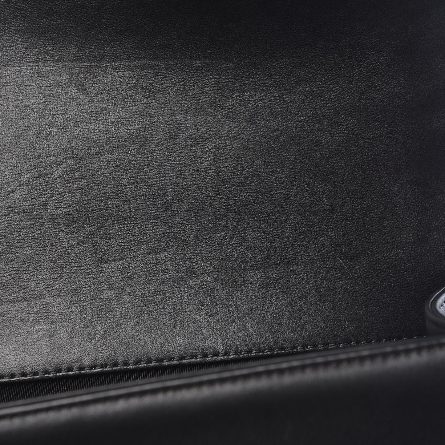Calfskin Quilted Small Boy Flap Black