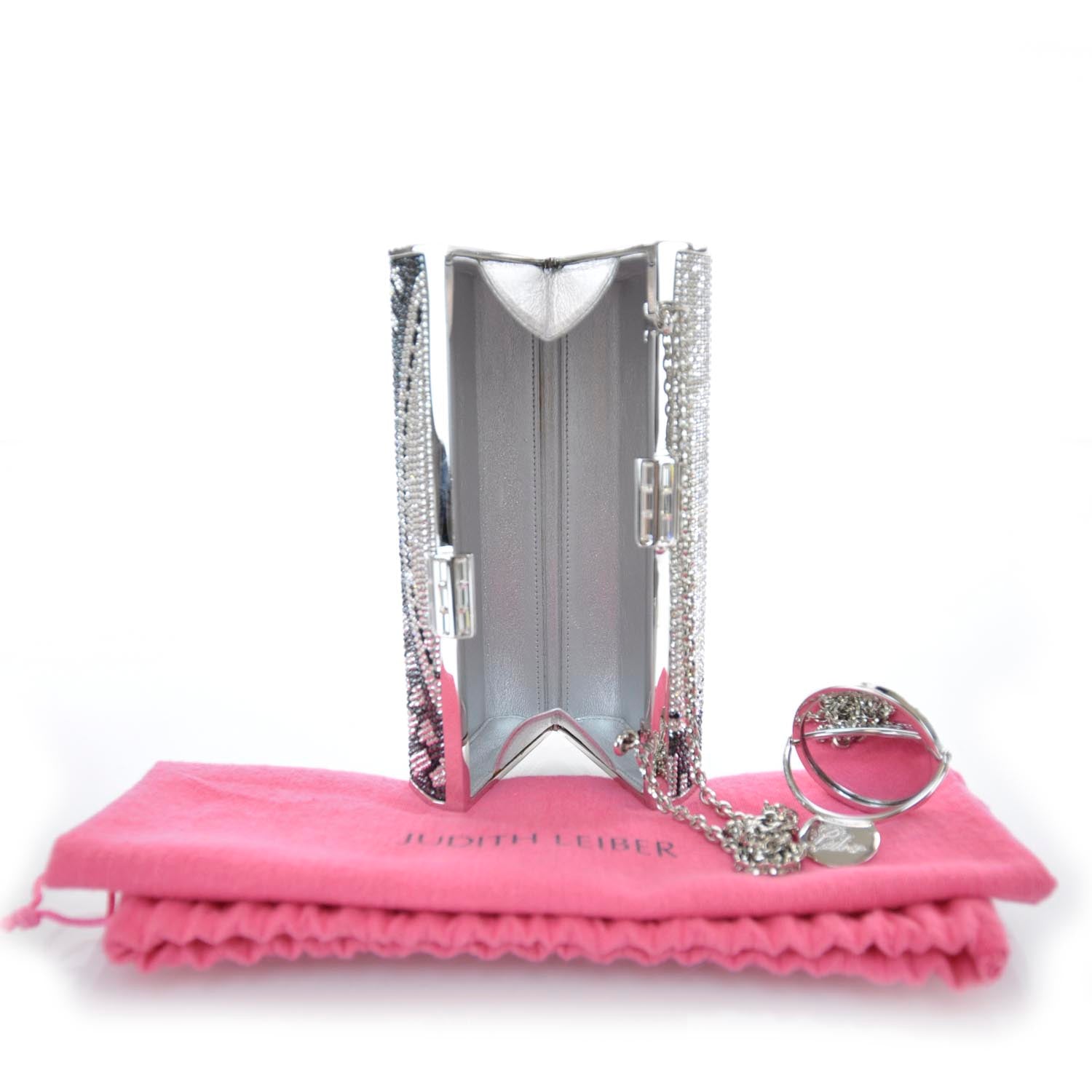 Judith Leiber Swarovski Crystal Zipper Minaudiere 10 of 10