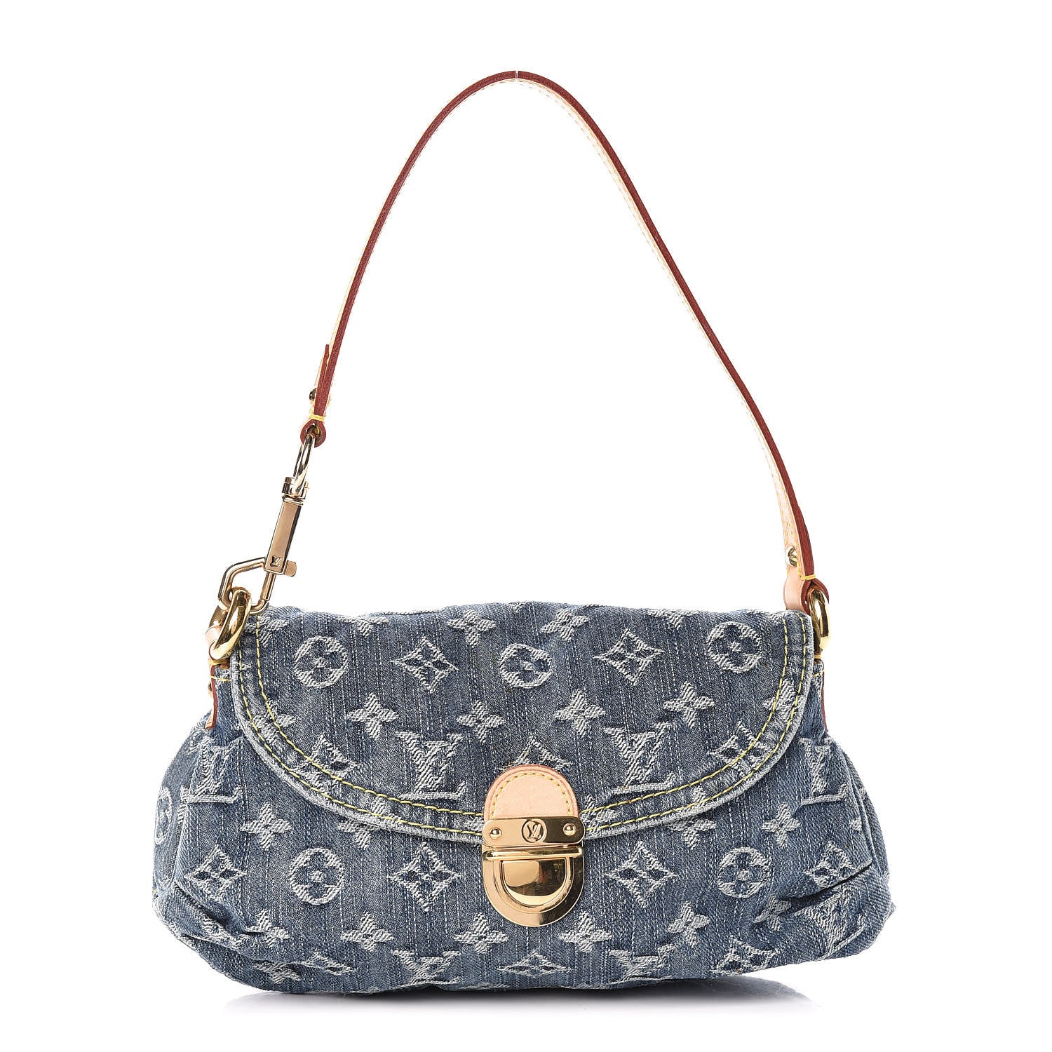 Louis Vuitton Monogram Denim Mini Pleaty Blue 1 of 12