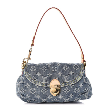 Louis Vuitton Monogram Denim Mini Pleaty Blue 1 of 12