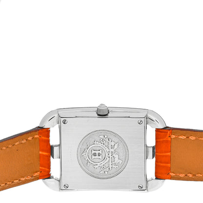 Hermes Stainless Steel Alligator 23mm Cape Cod Quartz Watch Orange 4 of 5