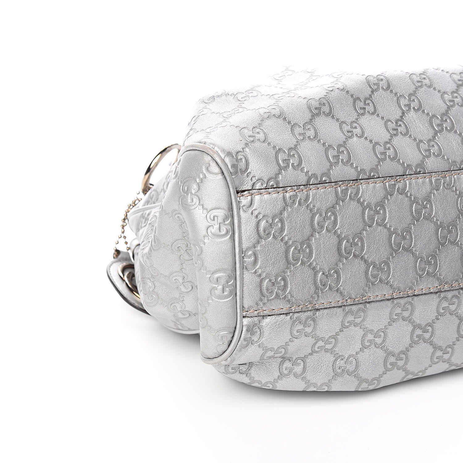 Gucci Metallic Guccissima Medium Sukey Tote Silver 8 of 11