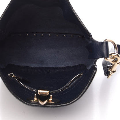 Valentino Garavani Pebbled Calfskin Mini Rockstud Flip-Lock Messenger Bag Marine 5 of 11