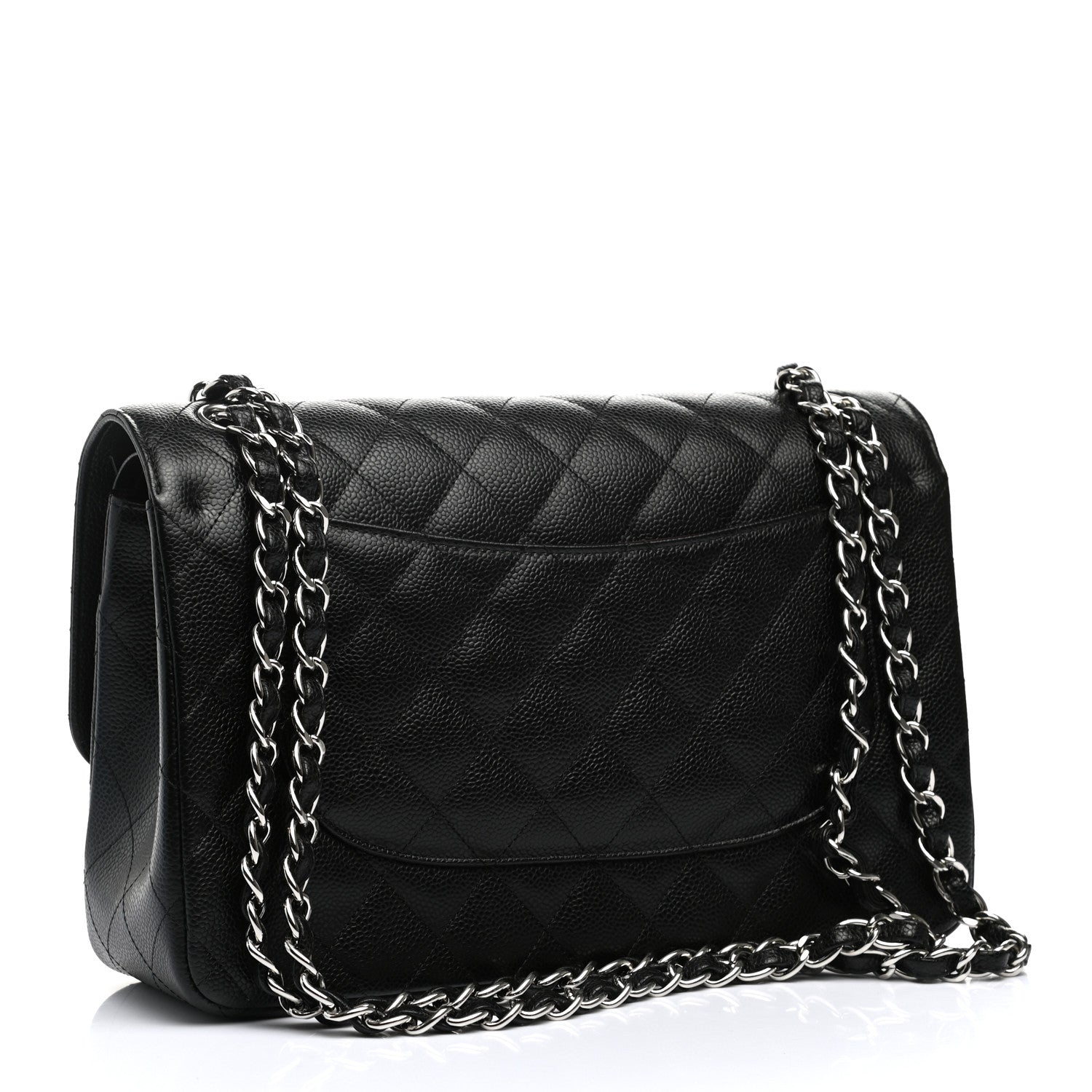 Chanel Caviar Quilted Jumbo Double Flap Black 3 of 11