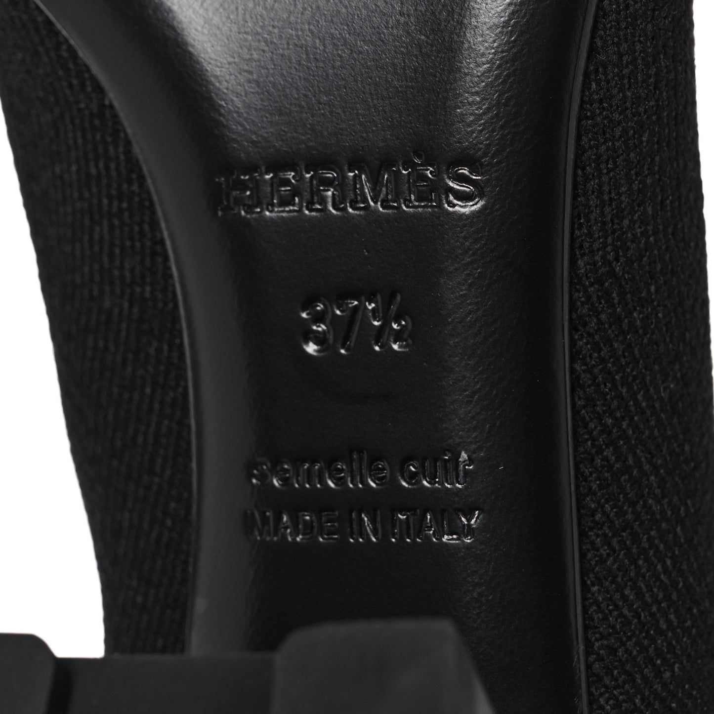 Knit Calfskin Volver Ankle Boots 37.5 Black