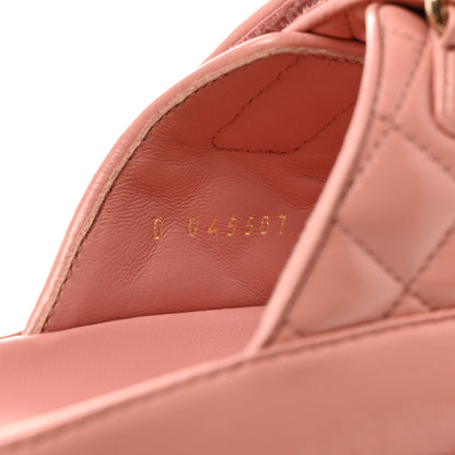 Chanel Lambskin Quilted Velcro Dad Chain CC Slide Sandals 36 Pink 7 of 9