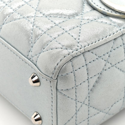 Christian Dior Metallic Lambskin Cannage Mini Lady Dior Light Blue 12 of 16