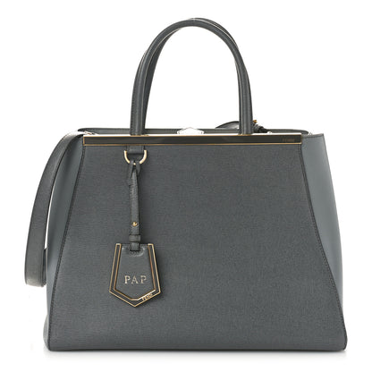 Fendi Vitello Elite Regular 2Jours Tote Gray 1 of 8