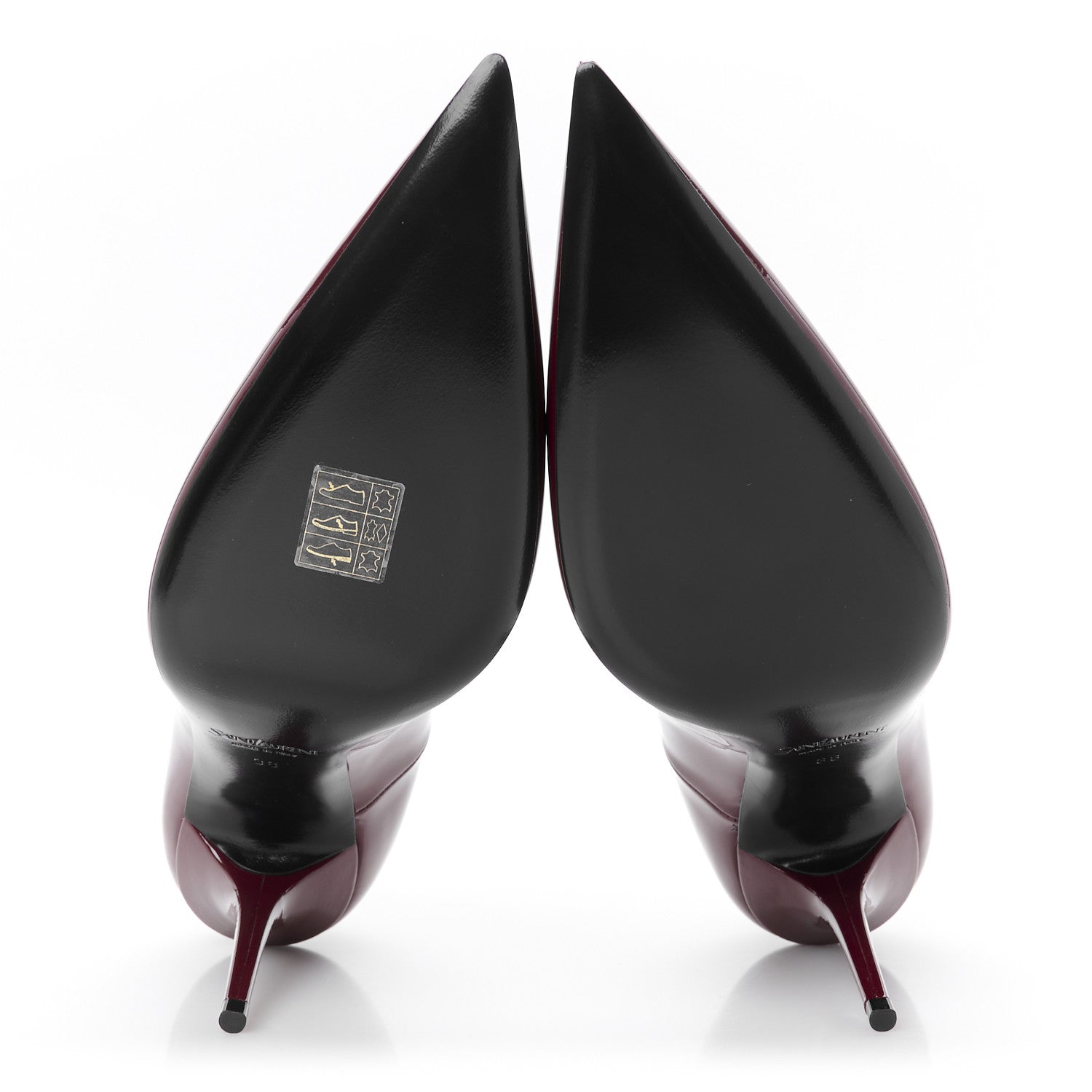 Saint Laurent Vernice Seta Soft Norma 90 Pumps 38 Grenat 6 of 10