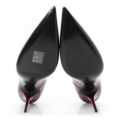 Saint Laurent Vernice Seta Soft Norma 90 Pumps 38 Grenat 6 of 10