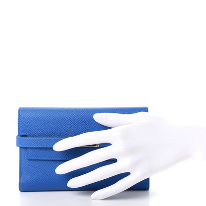 Hermes Epsom Medium Kelly Wallet Bleu Zellige 2 of 9
