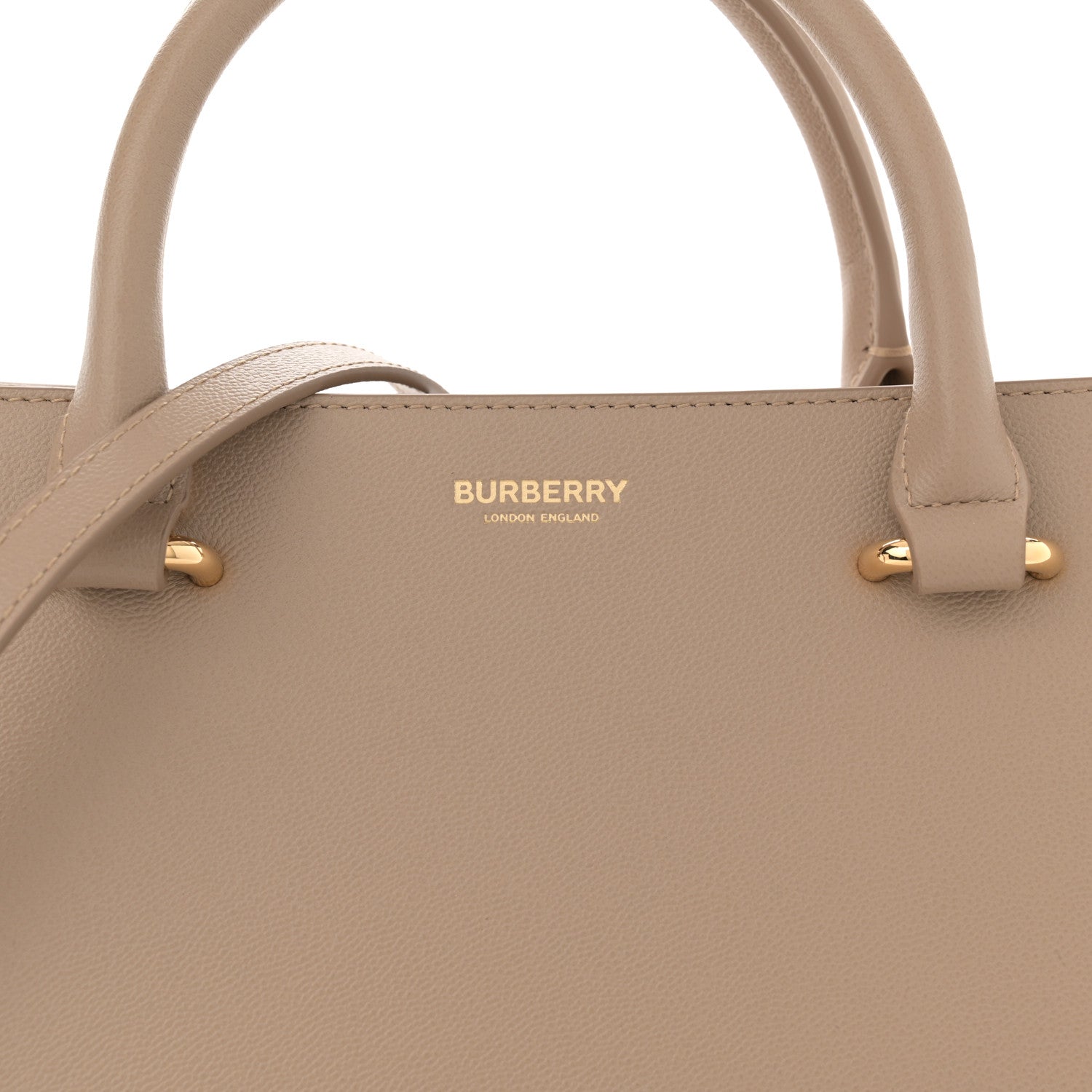 Burberry Calfskin Mega Check Small Banwell Tote Chestnut Beige 8 of 10