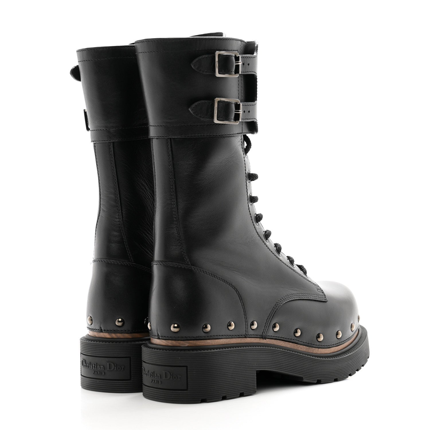 Christian Dior Calfskin Diorquake 25mm Combat Boots 36 Black 4 of 13