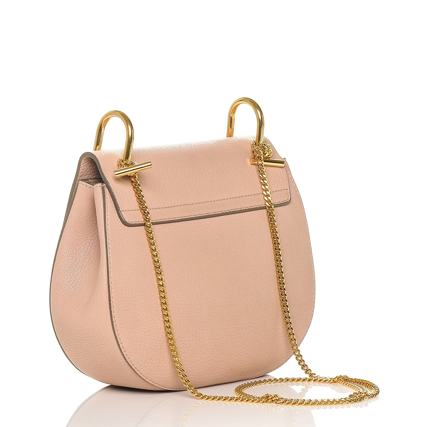 Grained Lambskin Medium Drew Shoulder Bag Cement Pink