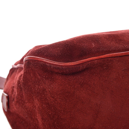 Christian Dior Suede Gaucho Saddle Bag Red 12 of 14