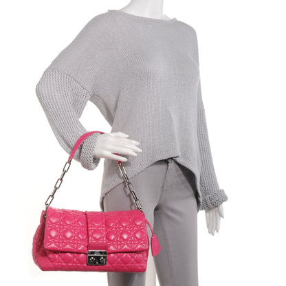 Christian Dior Lambskin Cannage New Lock Flap Pink 2 of 7