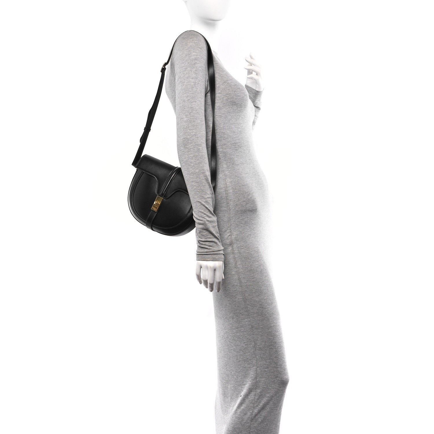 Celine Satinated Calfskin Medium Besace 16 Black 2 of 10