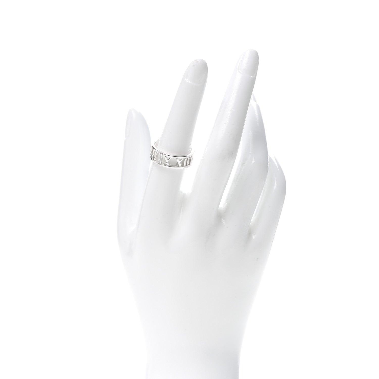 Tiffany Sterling Silver Wide Atlas Open Ring 55 7.25 2 of 5