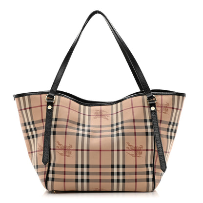 Burberry Haymarket Check Small Canterbury Tote Black 2 of 10