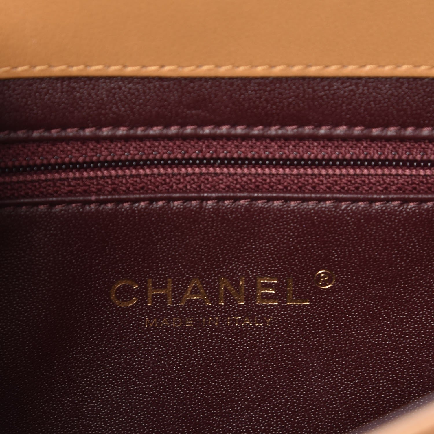 Chanel Lambskin Quilted Medium Diamond CC Flap Beige 6 of 11