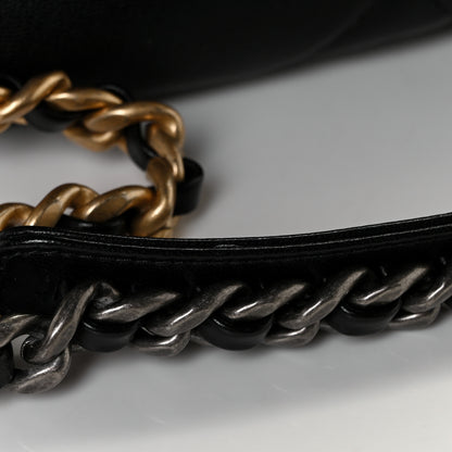 Chanel Goatskin Quilted Large Chanel 19 Flap Black 12 of 13