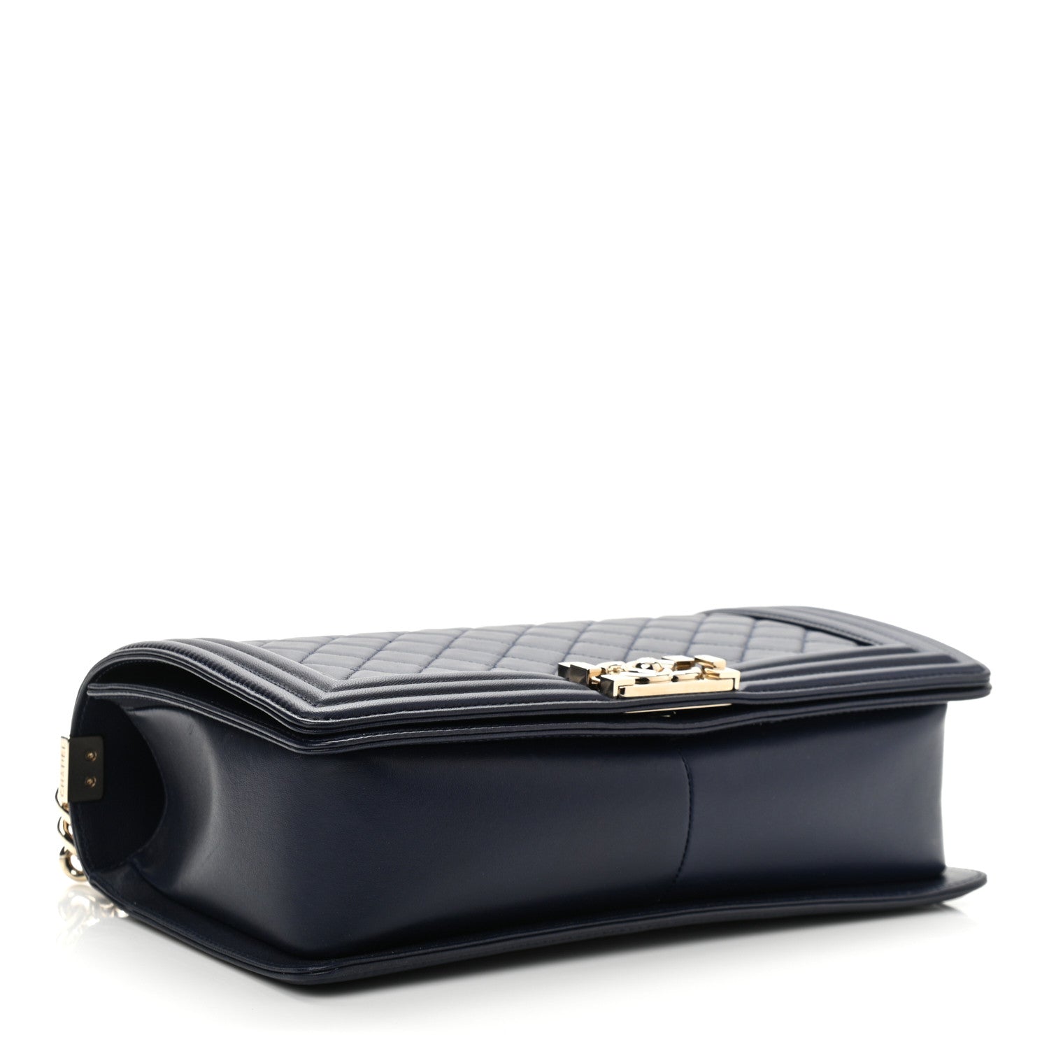 Chanel Lambskin Quilted New Medium Boy Flap Navy Blue 4 of 11