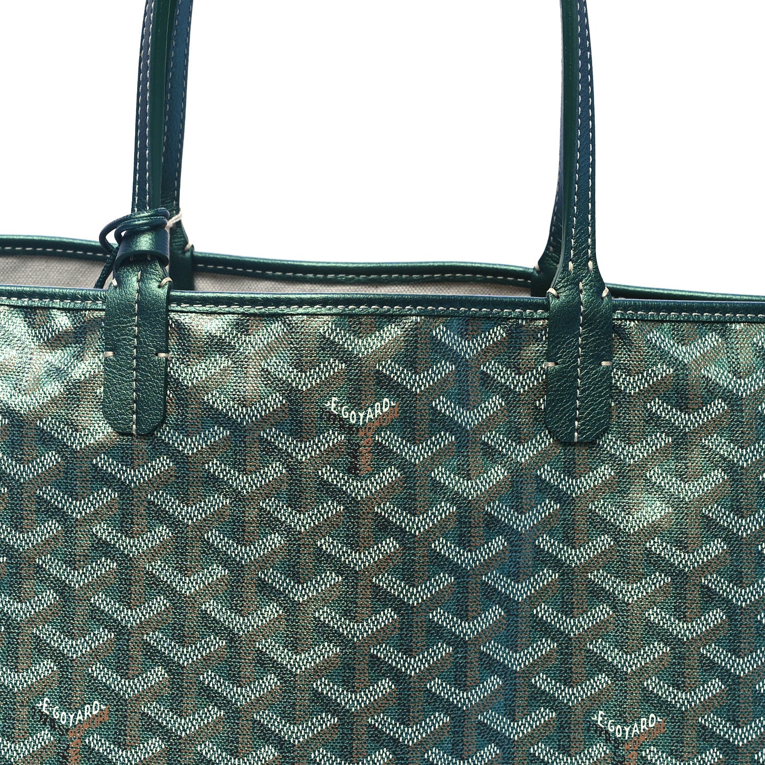 Goyard Iridescent Goyardine Saint Louis PM Pearly Green 8 of 10