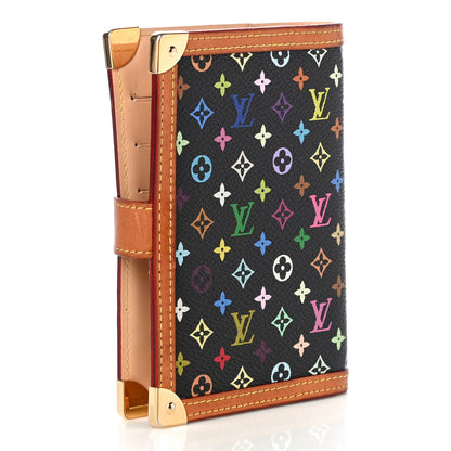 Louis Vuitton Monogram Multicolor Small Ring Agenda Cover Black 3 of 12