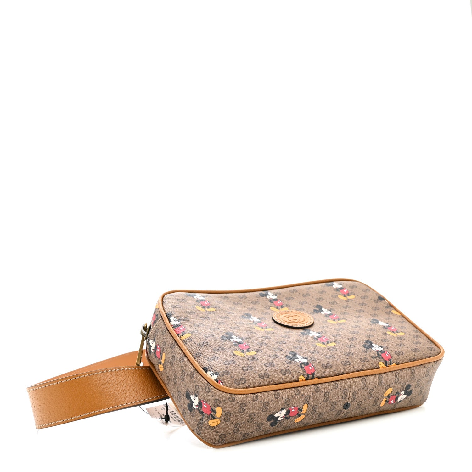 Gucci X DISNEY Mini Vintage GG Supreme Monogram Mickey Mouse Small Belt Bag 85 34 Beige Vintage Sun Oil 4 of 10