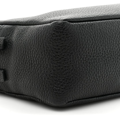 Prada Vitello Daino Soft Medium Double Zip Shoulder Bag Black 9 of 14