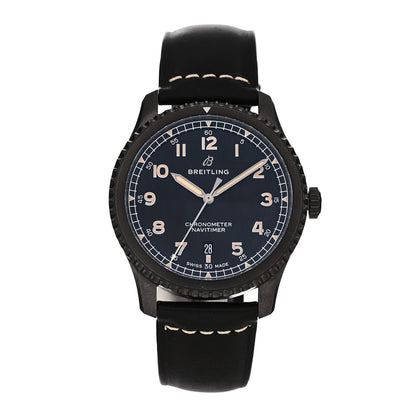 Breitling PVD Stainless Steel Calfskin 41mm Navitimer 8 Automatic Watch Black M17314 1 of 5
