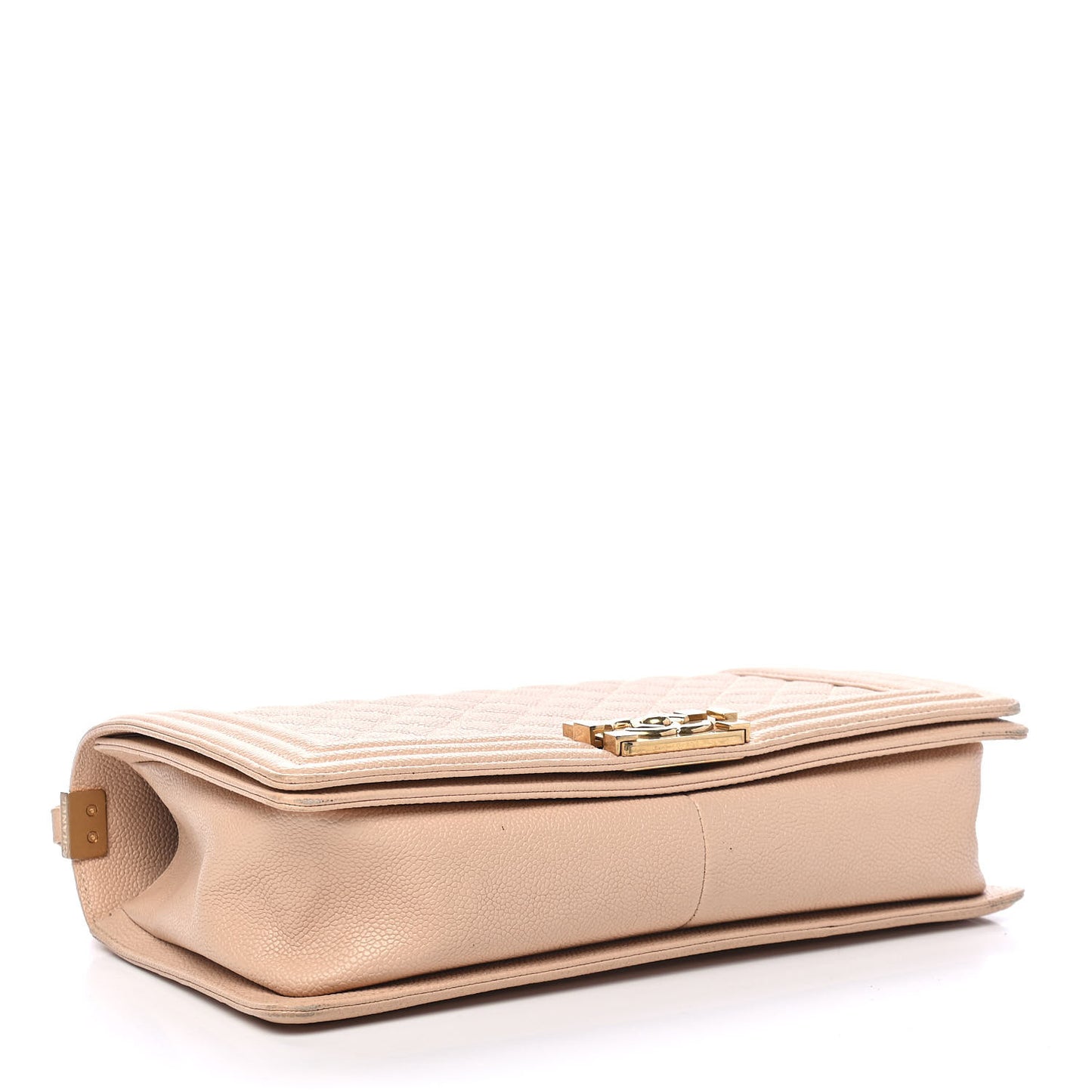 Caviar Quilted New Medium Boy Flap Beige